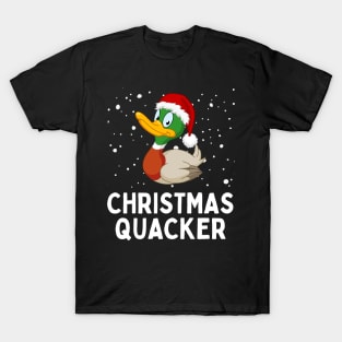 Christmas Quacker Cute Duck Christmas T-Shirt